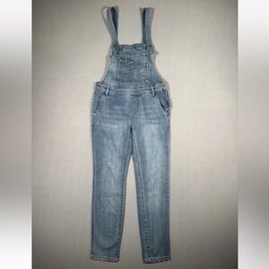 Free People Bid Overalls Jeans Women’s Size 24 Blue Distressed Denim Boho